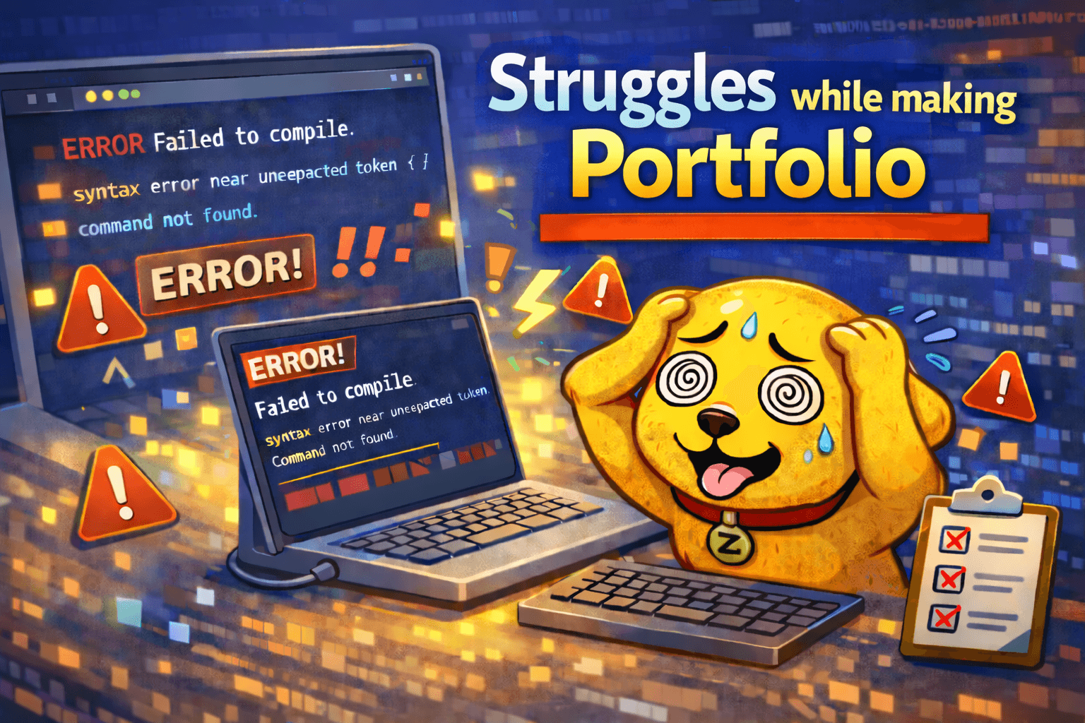 Struggles while building Portfolio